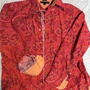 Tommy Hilfiger Vibrant Red Paisley Shirt